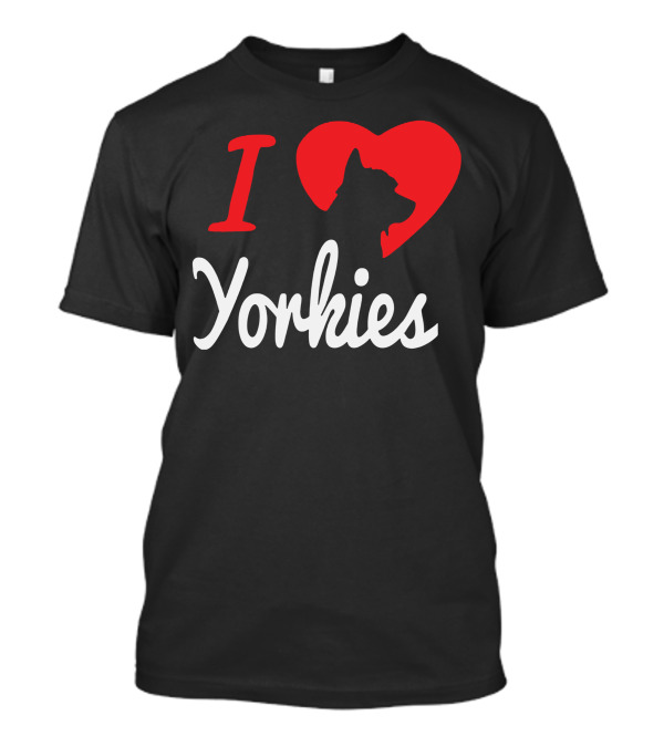 I Heart Yorkies Dog T-Shirt