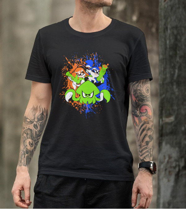 Splatoon Ink Your Turf Battle Squid And Inklings T-Shirt