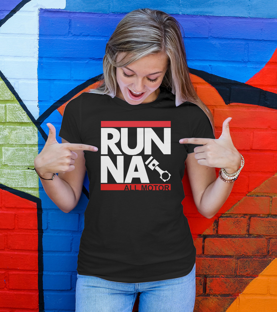 RUN NA All Motor Piston Graphic JDM T-Shirt