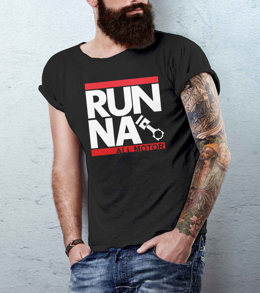 RUN NA All Motor Piston Graphic JDM T-Shirt