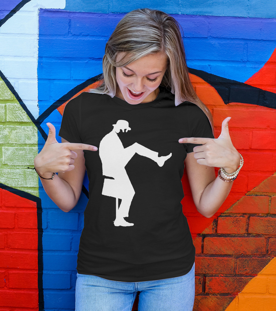 John Cleese Silly Walk Silhouette Monty Python T-Shirt