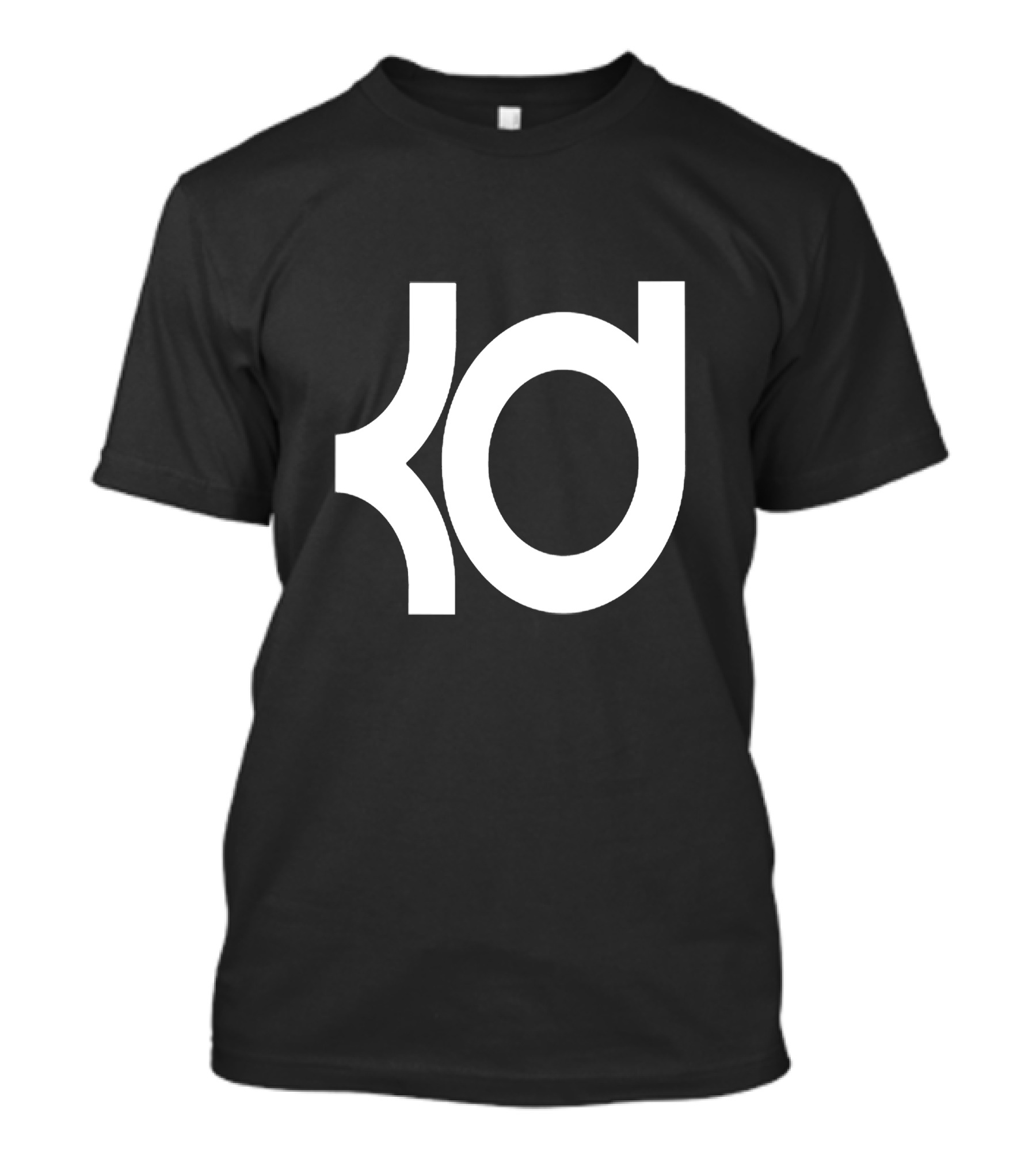 Kevin Durant KD Black Background White T-Shirt