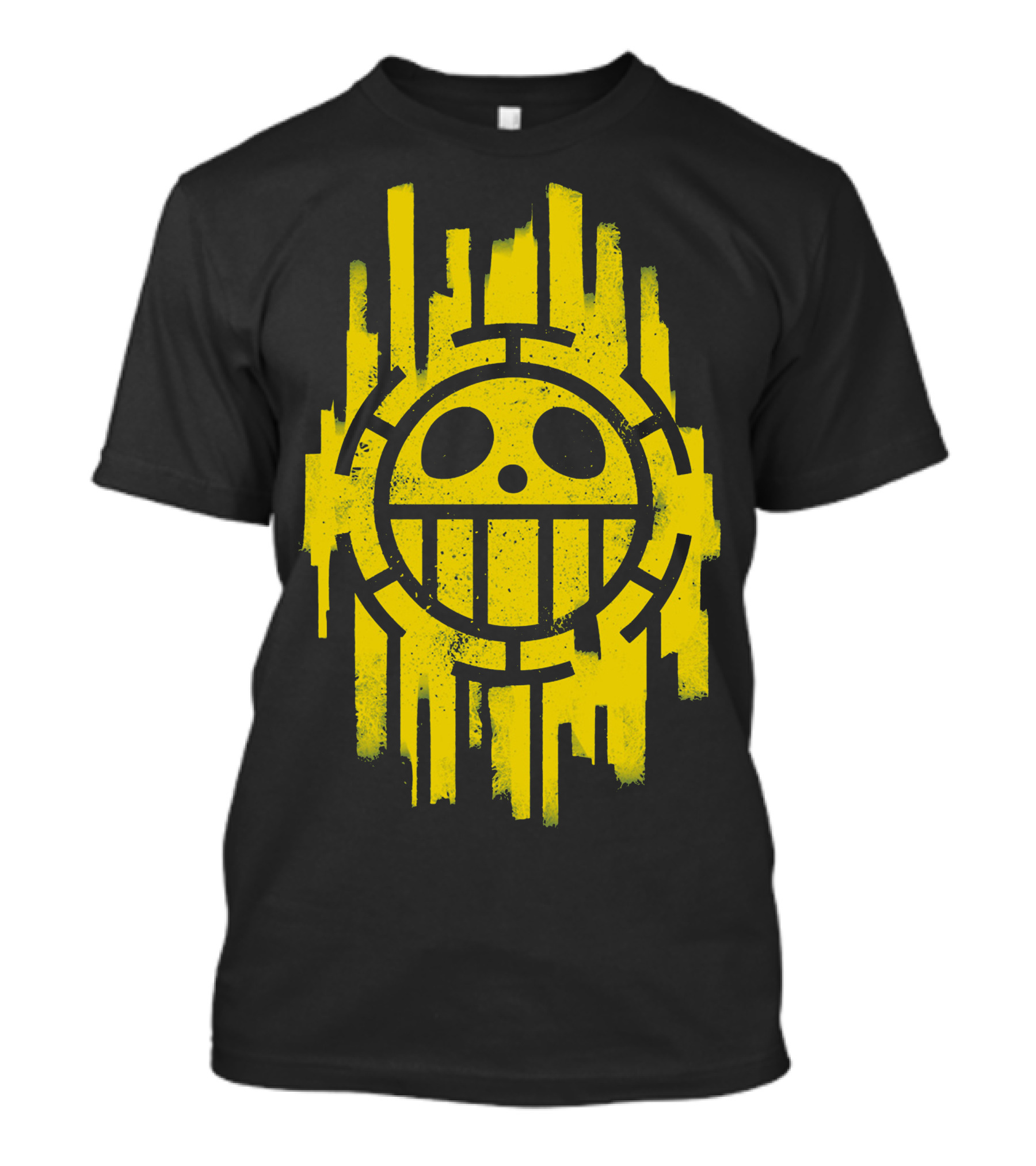 One Piece Trafalgar Law Jolly Roger Yellow Heart Pirates Emblem T-Shirt