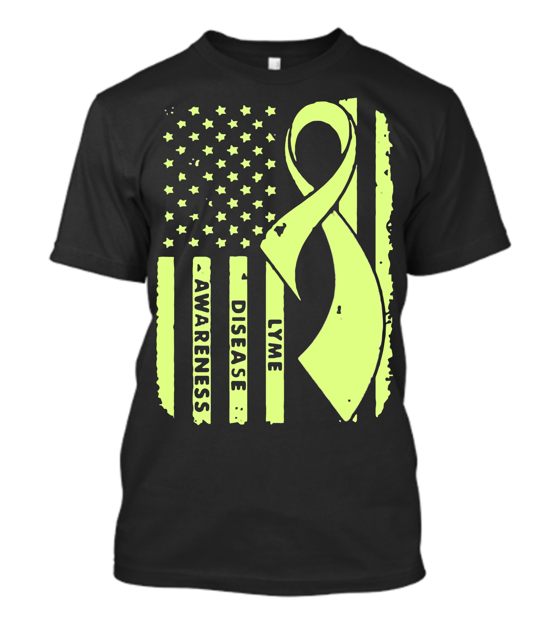 American Flag Lyme Disease Awareness T-Shirt
