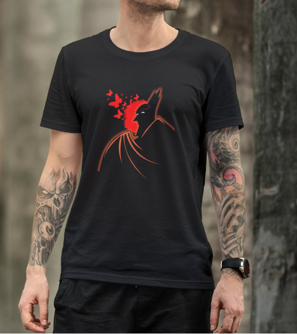 Monarch The Animated Series Butterfly Silhouette Dark Cape T-Shirt