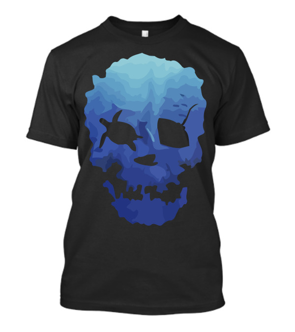 Mystic Ocean Skull With Turtle And Stingray T-Shirt
