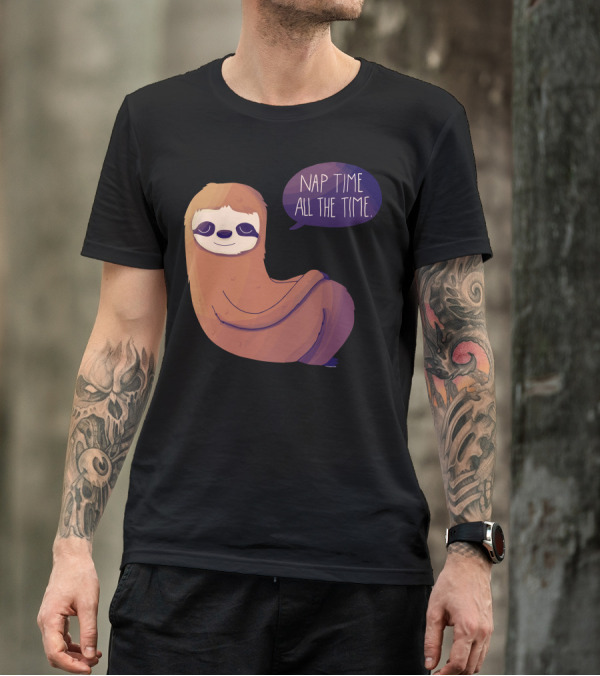 Sloth Nap Time All The Time T-Shirt