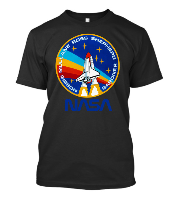 NASA Space Shuttle Mission Patch Mullane Ross Shepherd Gibson Gardner T-Shirt