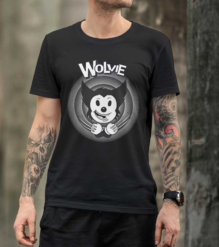 Wolvie Old Cartoon Style Character With Claws T-Shirt