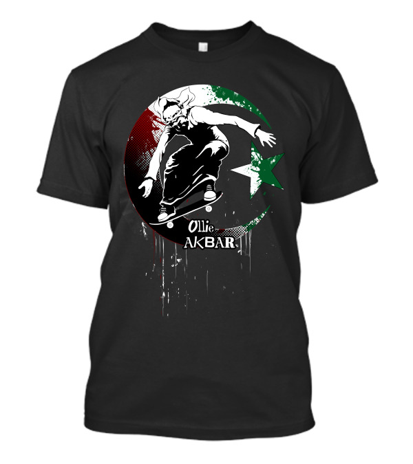 Ollie Akbar Skateboarding Crescent And Star T-Shirt