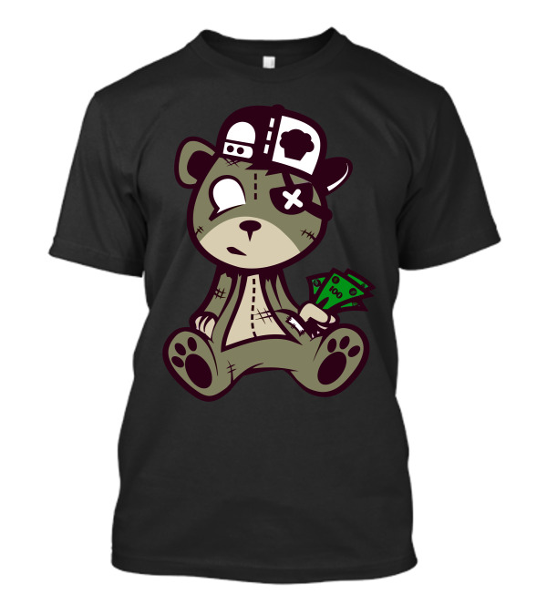 Crew Five Hustla Bear Money Snapback Cap T-Shirt
