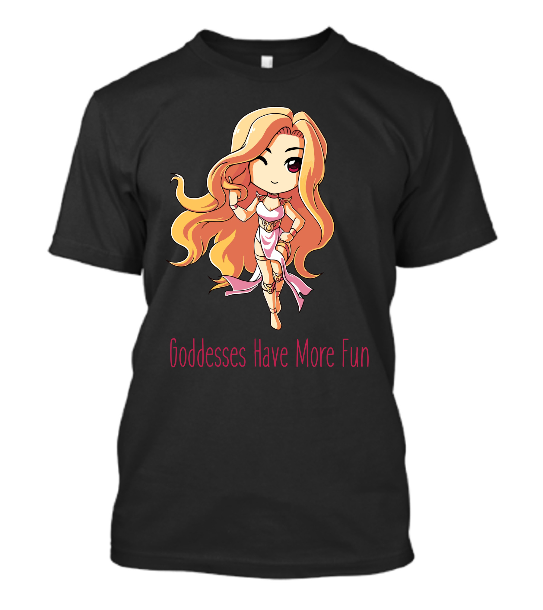 Goddesses Have More Fun Chibi Anime Style Character T-Shirt