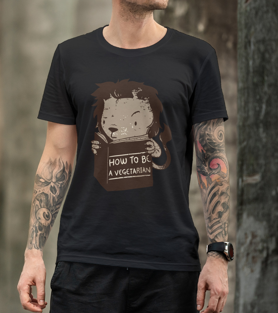 How To Be A Vegetarian Lion Reading Book T-Shirt