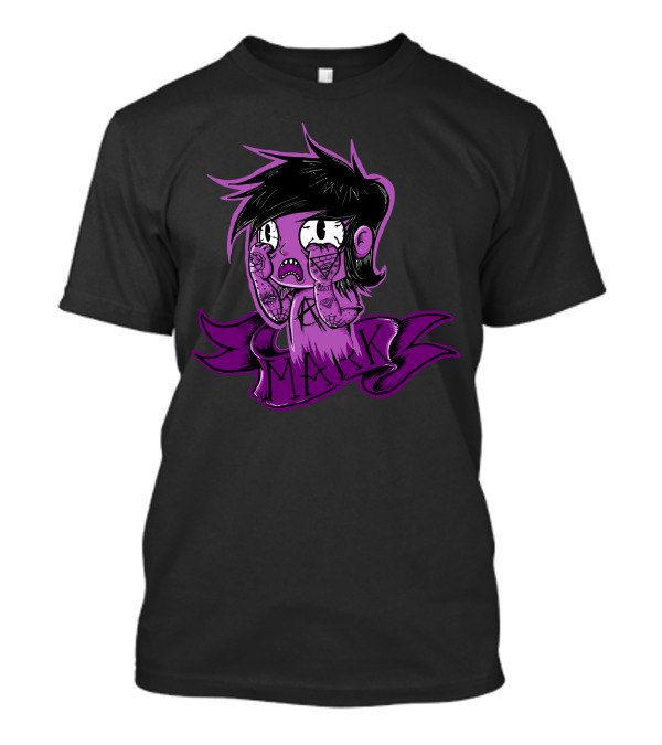 I Just Finished Mark Purple Cartoon Emo Character On Banner T-Shirt