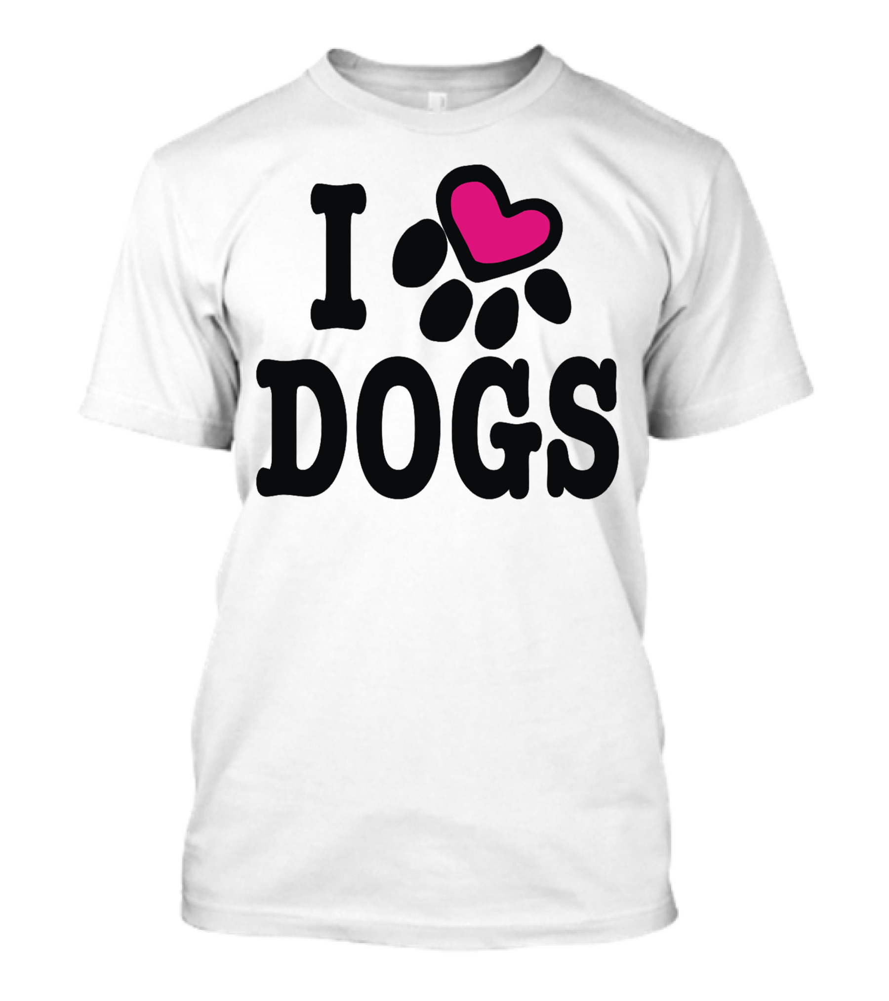I Heart Paw Print Dogs T-Shirt