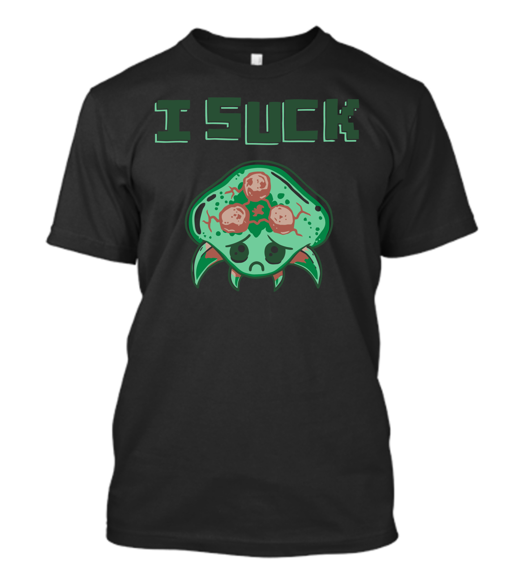 I Suck Funny Sad Metroid-Inspired Pizza T-Shirt