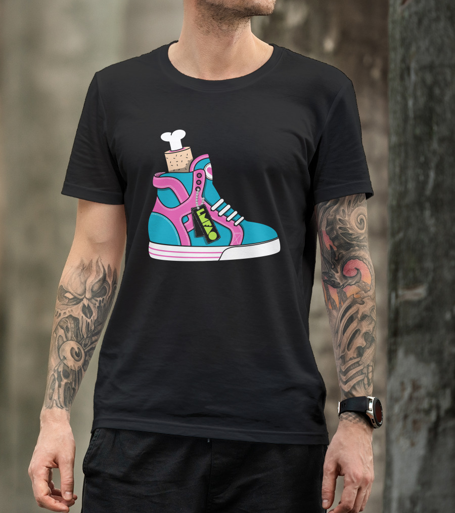 Icondtycvs LVLFO Sneaker Mockup With Carton Bone Tag T-Shirt