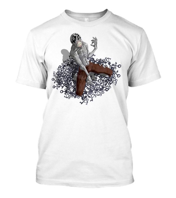 Iconsircostas Mysterious Figure With Distorted Face And Ripped Pants T-Shirt