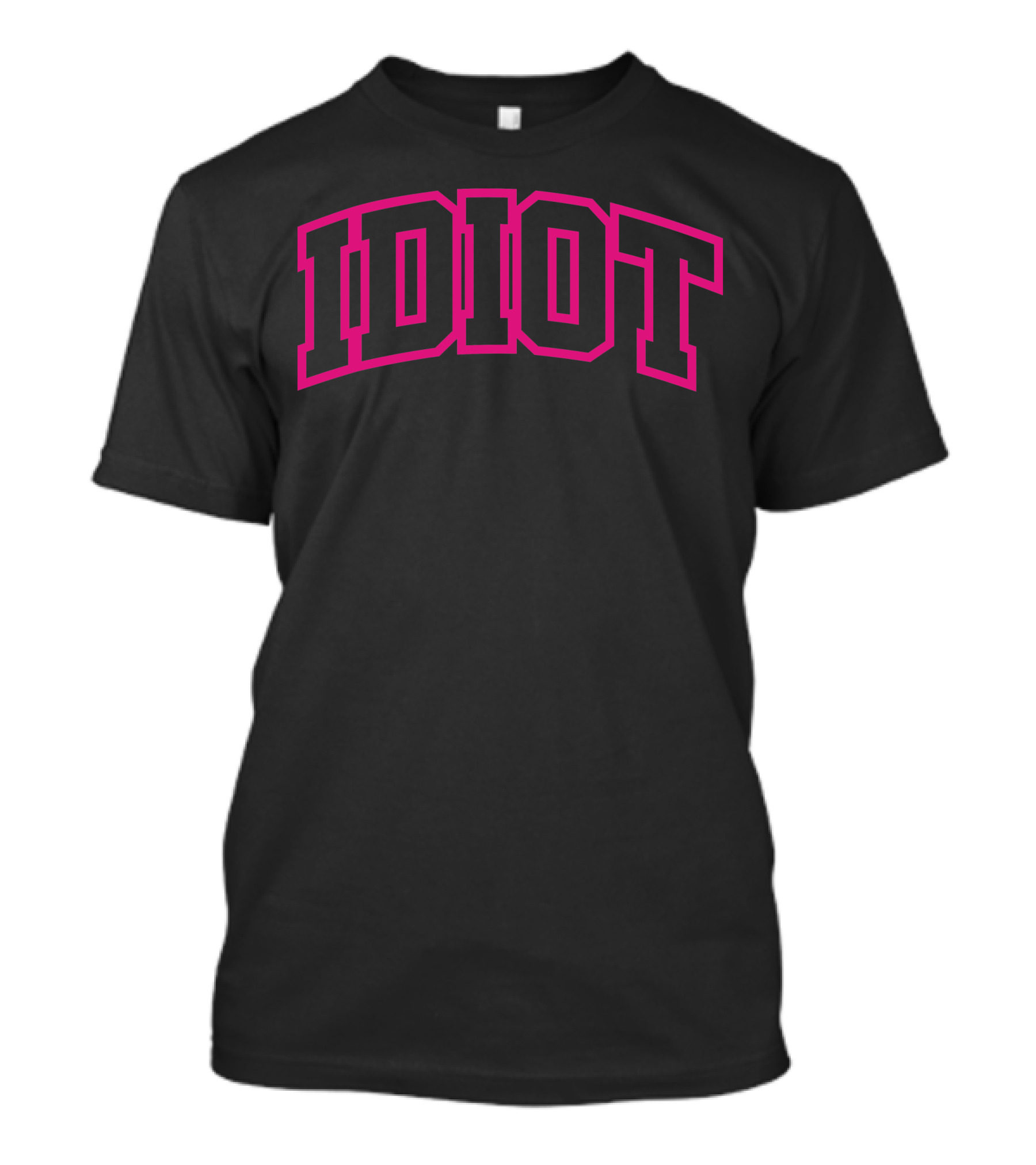 IDIOT Word Block Pink T-Shirt