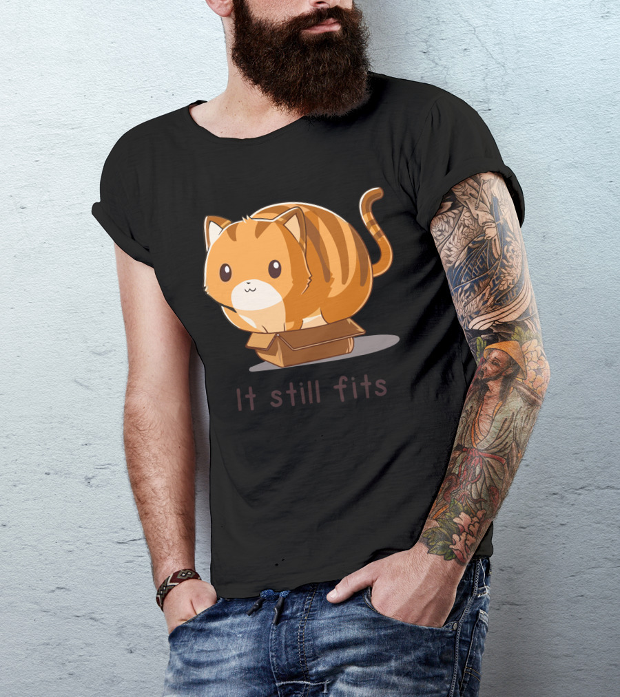 It Still Fits Cute Orange Cat In Box T-Shirt