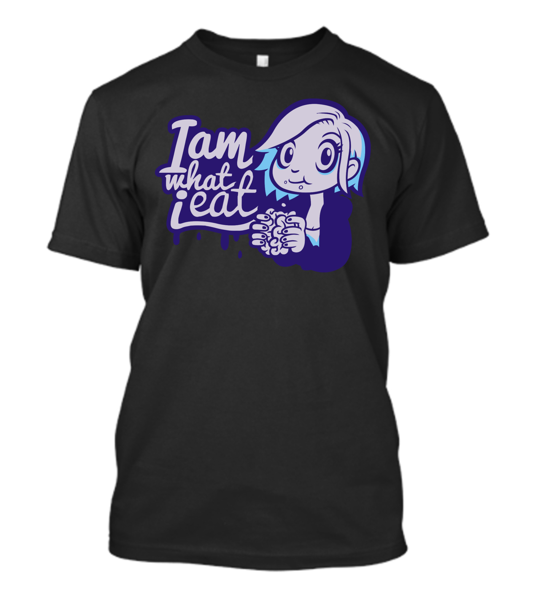 I Am What I Eat Cute Brain Foodie Cartoon T-Shirt