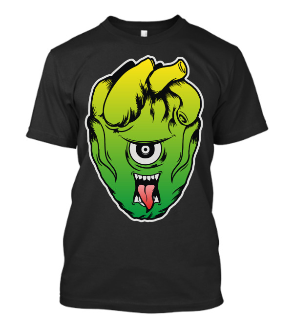 Illuminaty Contamination Monster Eye Heart T-Shirt