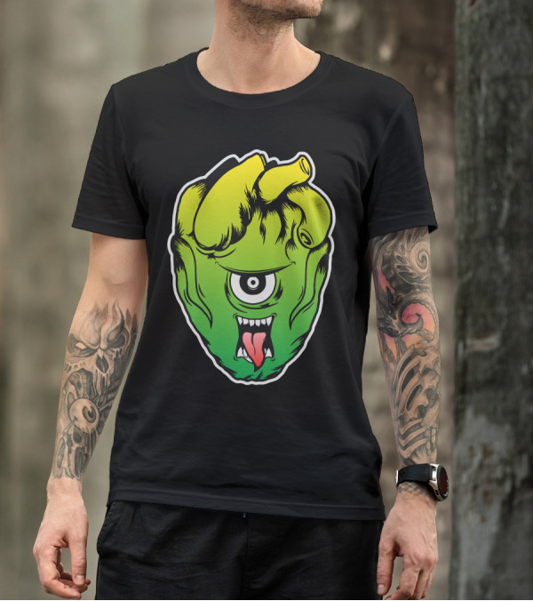 Illuminaty Contamination Monster Eye Heart T-Shirt