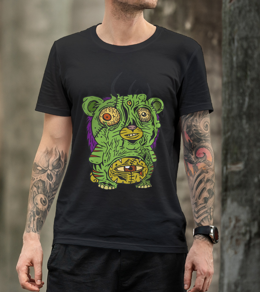 Ima Gummy Bear Zombie Creature With Horns And Multiple Eyes T-Shirt