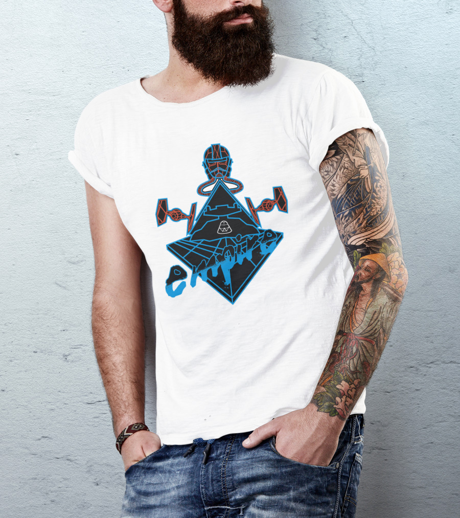 Empire Punk Battle Cruiser Blueprint T-Shirt