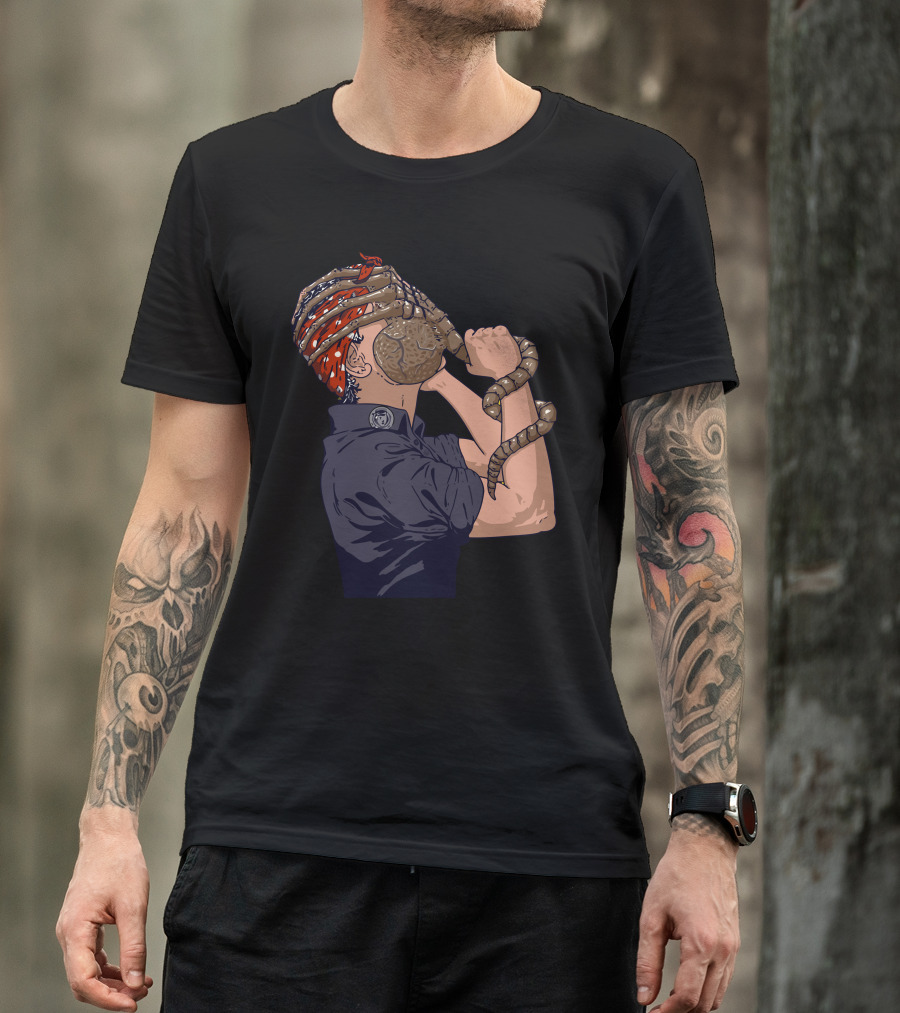In Space No One Can Hear You Scream Facehugger Bandana Retro Style Alien Fusion T-Shirt