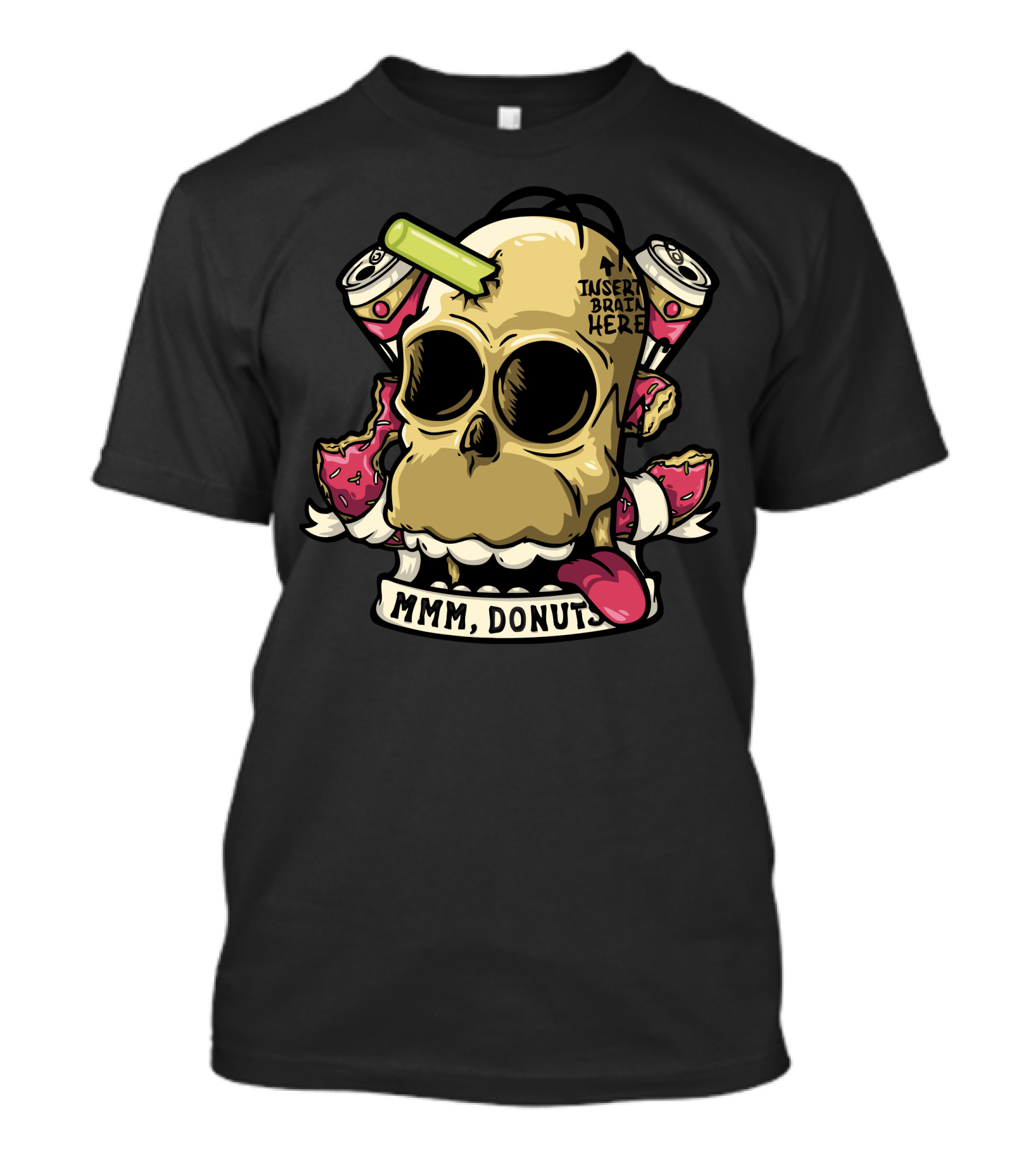 MMM, Donuts Skull Insert Brain Here T-Shirt