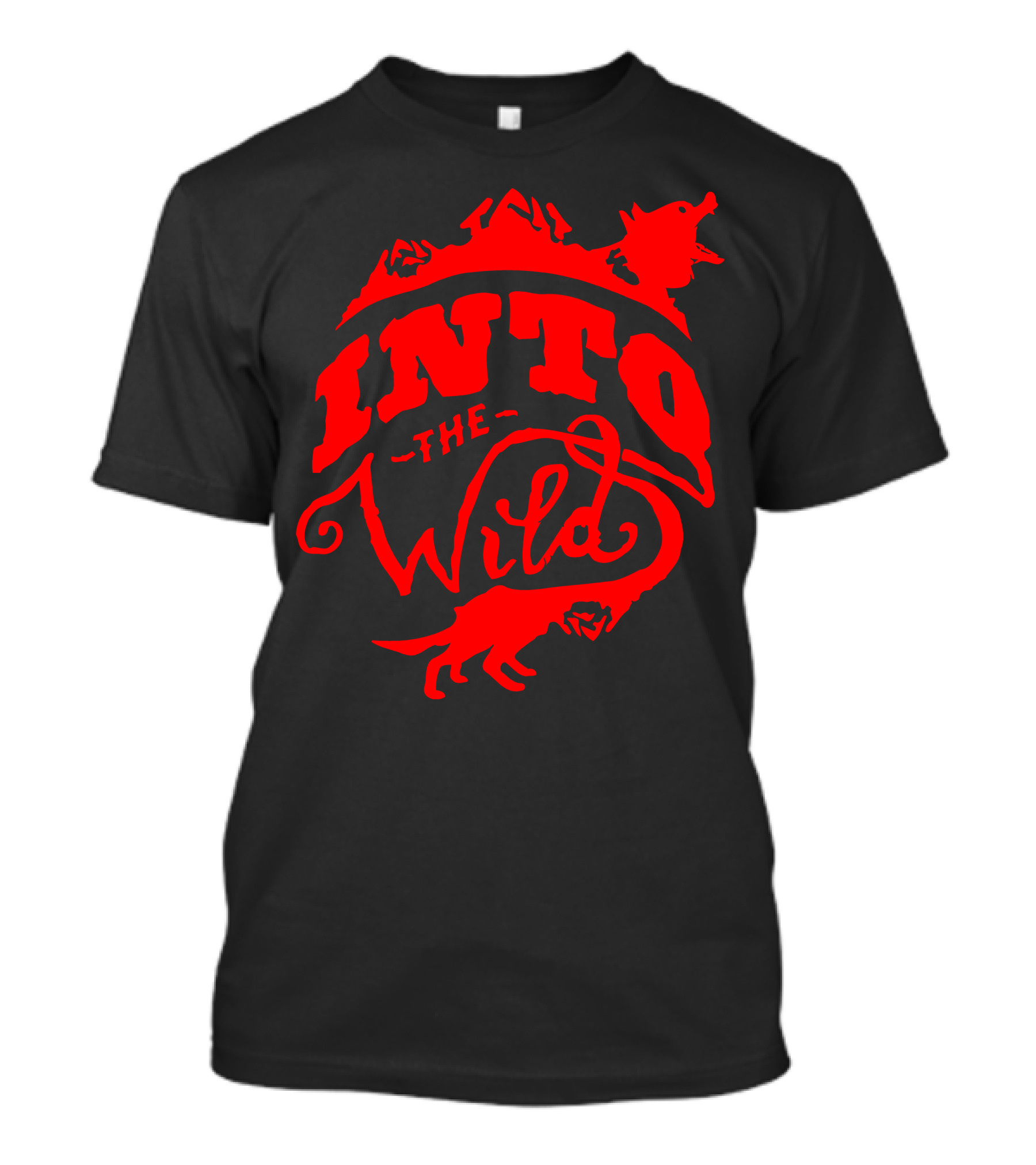 Into The Wild Wolf And Mountain Adventure T-Shirt