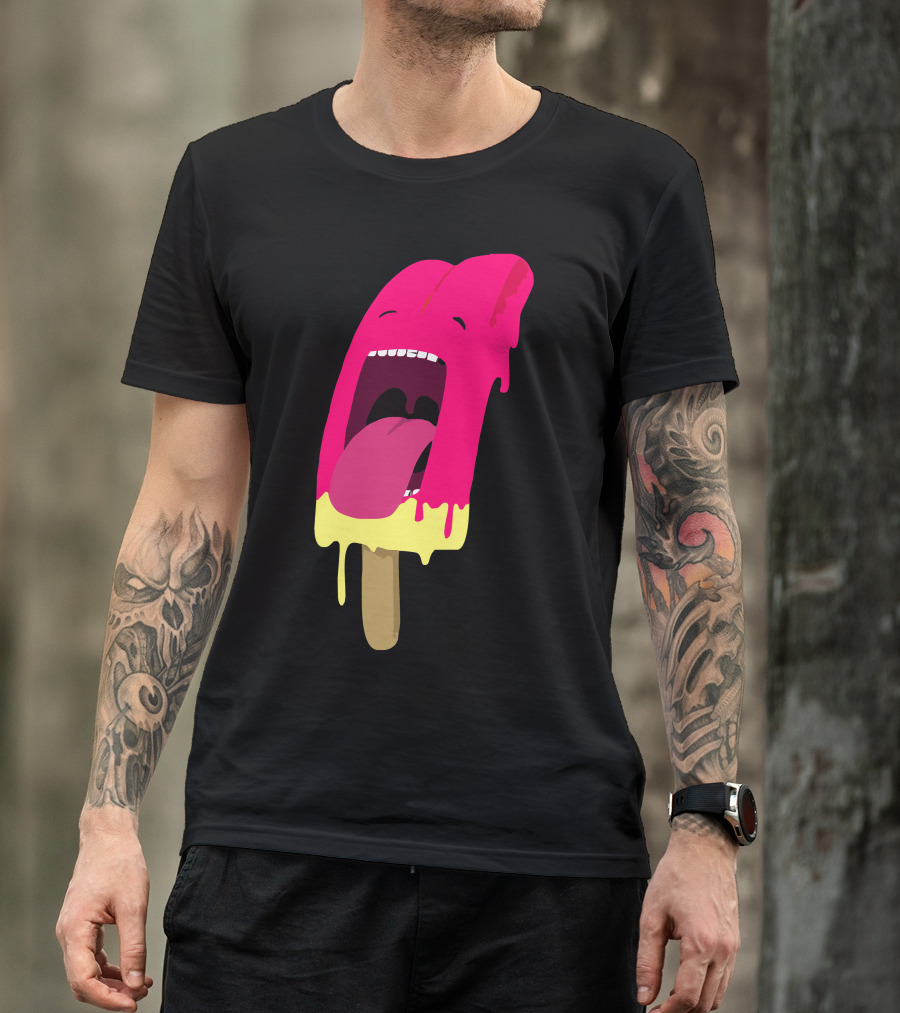 Iscream Popsicle Melting Face Scream T-Shirt