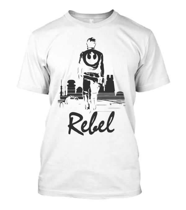 Rebel Star Wars Blackout Iconic Skyline T-Shirt