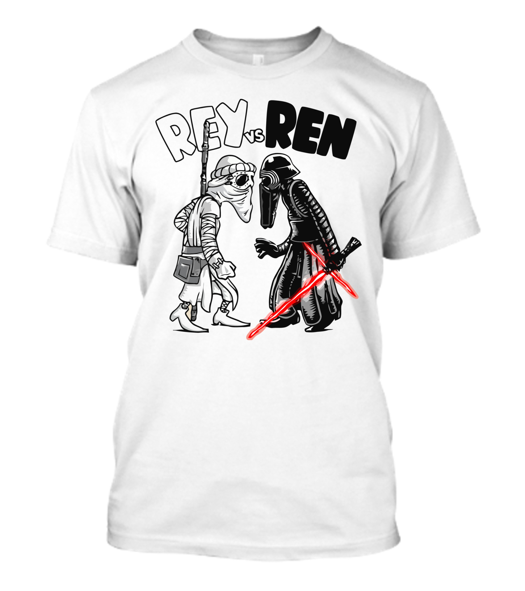 REY VS REN Lightsaber Duel Epic Showdown T-Shirt