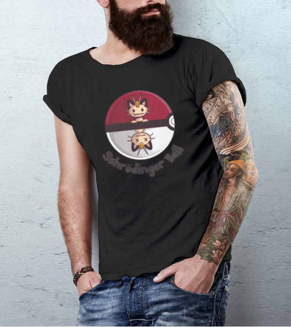 Schrodinger Ball Meowth Pokeball Paradox T-Shirt