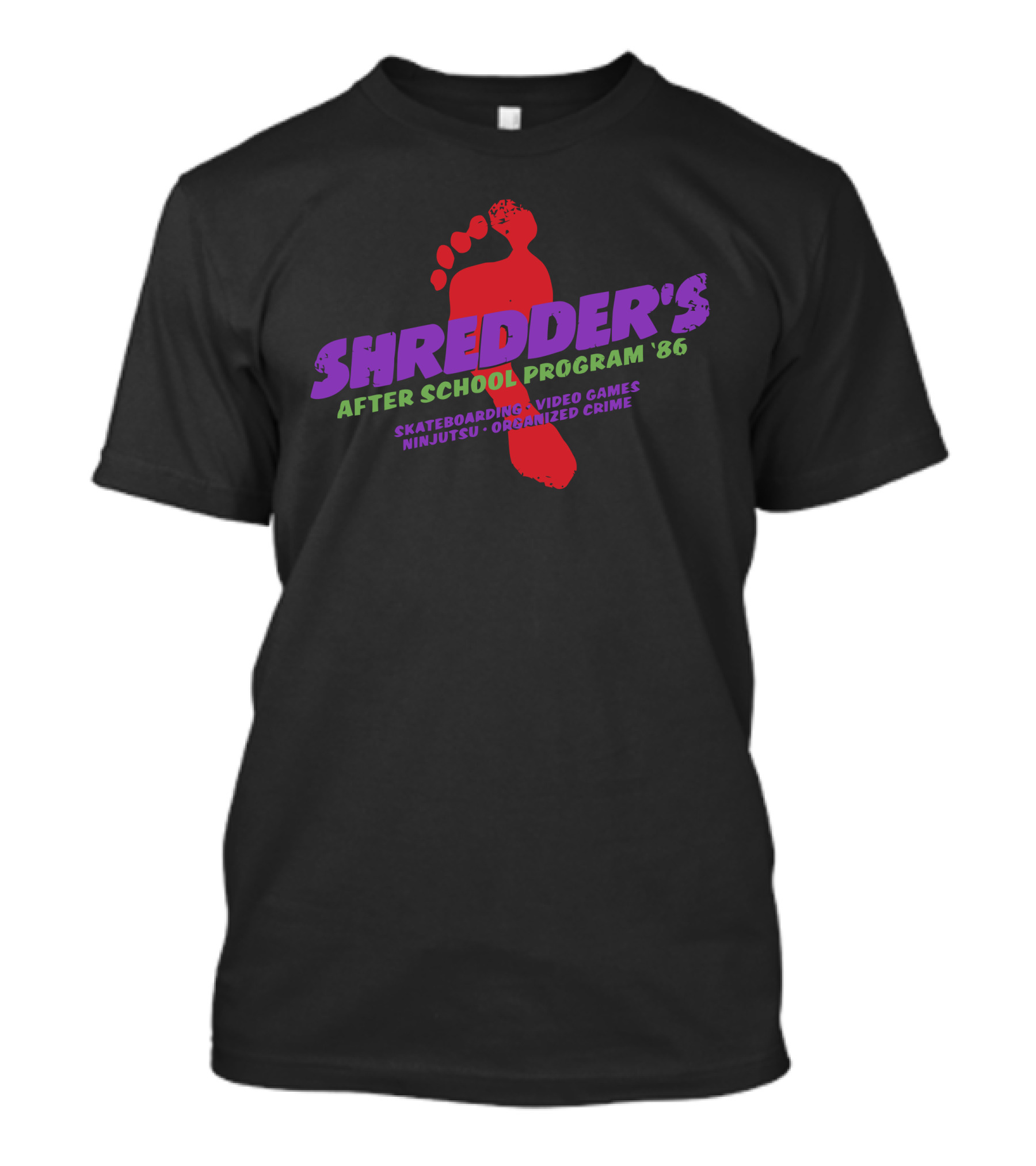SHREDDER'S After School Program '86 Skateboarding Video Games Ninjutsu Organized Crime T-Shirt