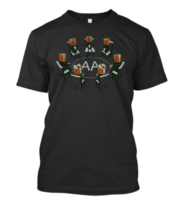 AA Meeting Beverages Gathering Circle T-Shirt
