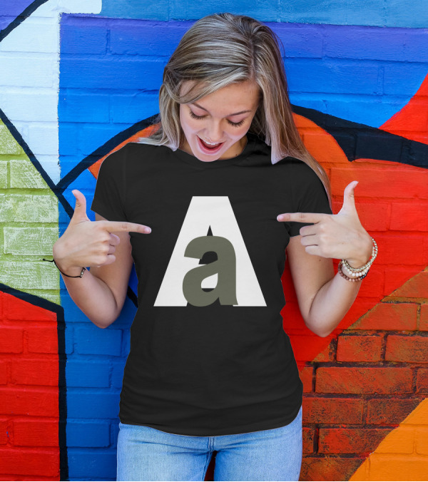 Aa White And Olive Green Overlay T-Shirt