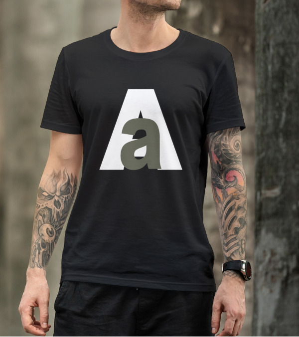 Aa White And Olive Green Overlay T-Shirt