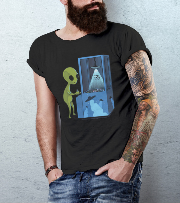 Abduction Game Alien UFO Claw Machine T-Shirt