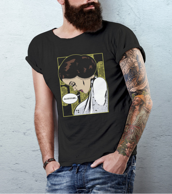 Alderaan Sorrows Leia Pop Art Style Comic Panel T-Shirt