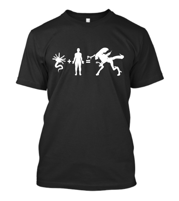 Alien Arith Metic Facehugger Plus Human Equals Xenomorph T-Shirt