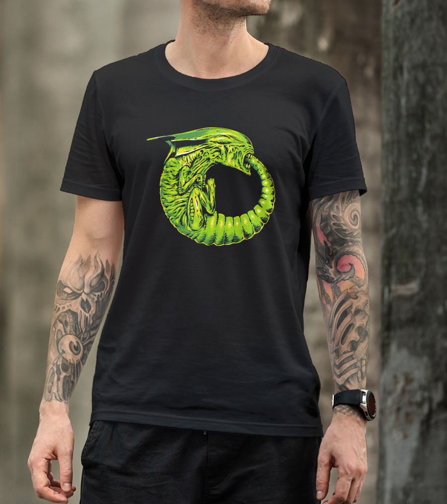 Ouroboros Alien Creature Iconic Symbol Classic Motif T-Shirt