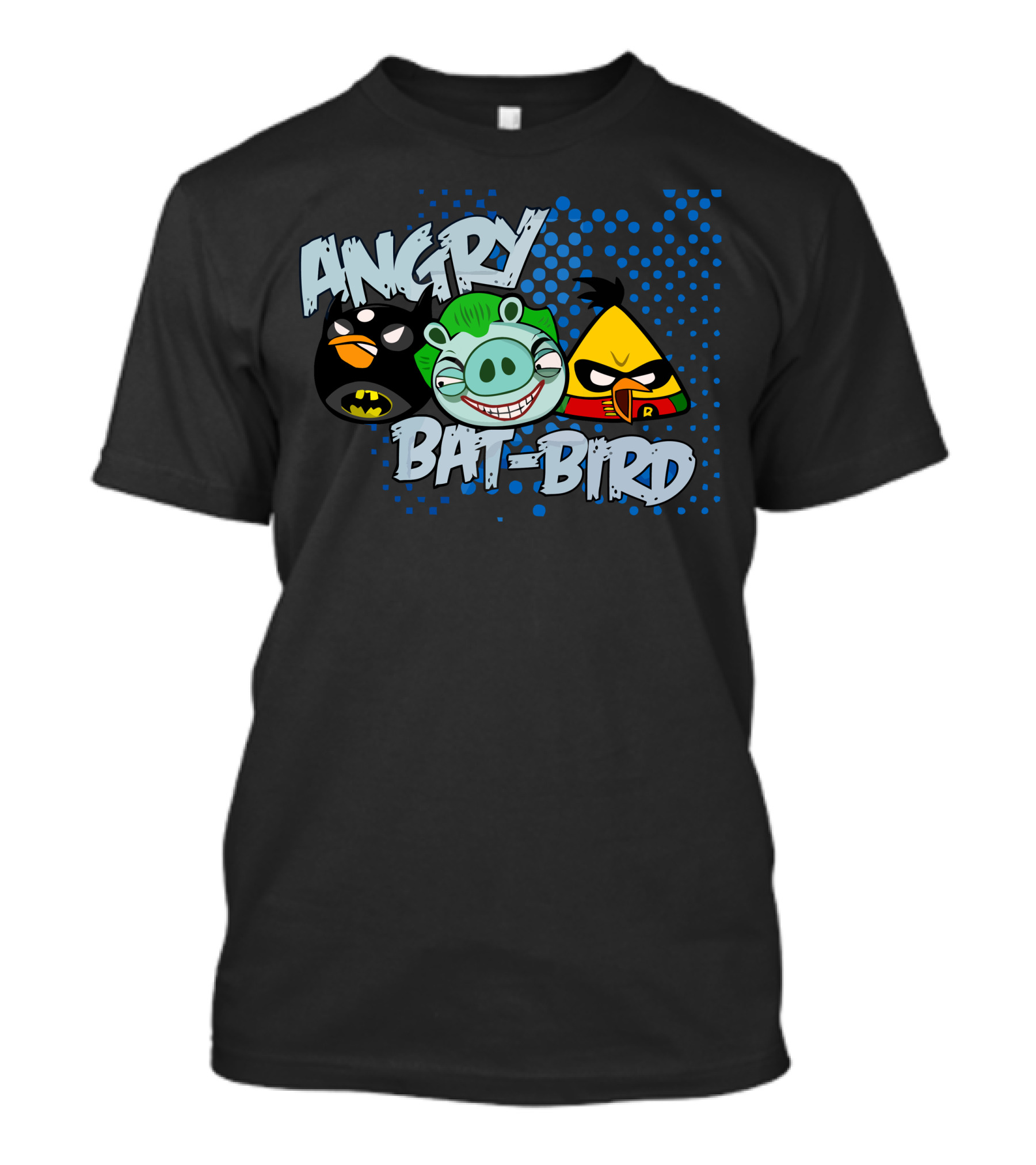 Angry Bat Bird Batman Robin Crossover With Green Pig Villain T-Shirt