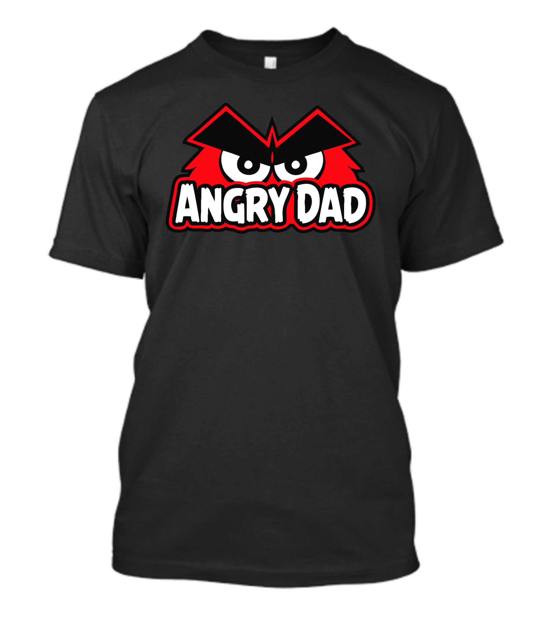 Angry Dad Red Angry Birds Style Eyebrows And Eyes T-Shirt