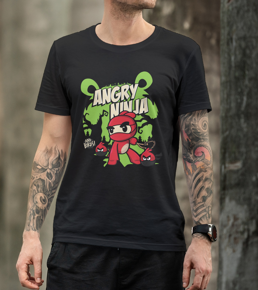 Angry Ninja You Don't Want To Mess With 'Em And Birds T-Shirt