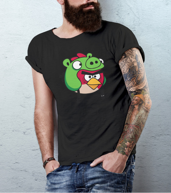Angry Birds Crossover Pig Costume Character T-Shirt
