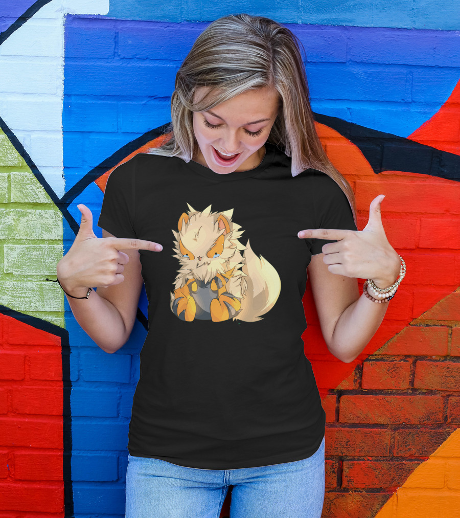 Arcanine Cute Chibi Style Pokémon Character T-Shirt