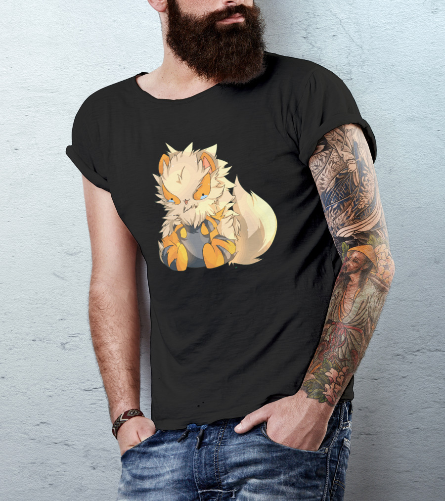 Arcanine Cute Chibi Style Pokémon Character T-Shirt